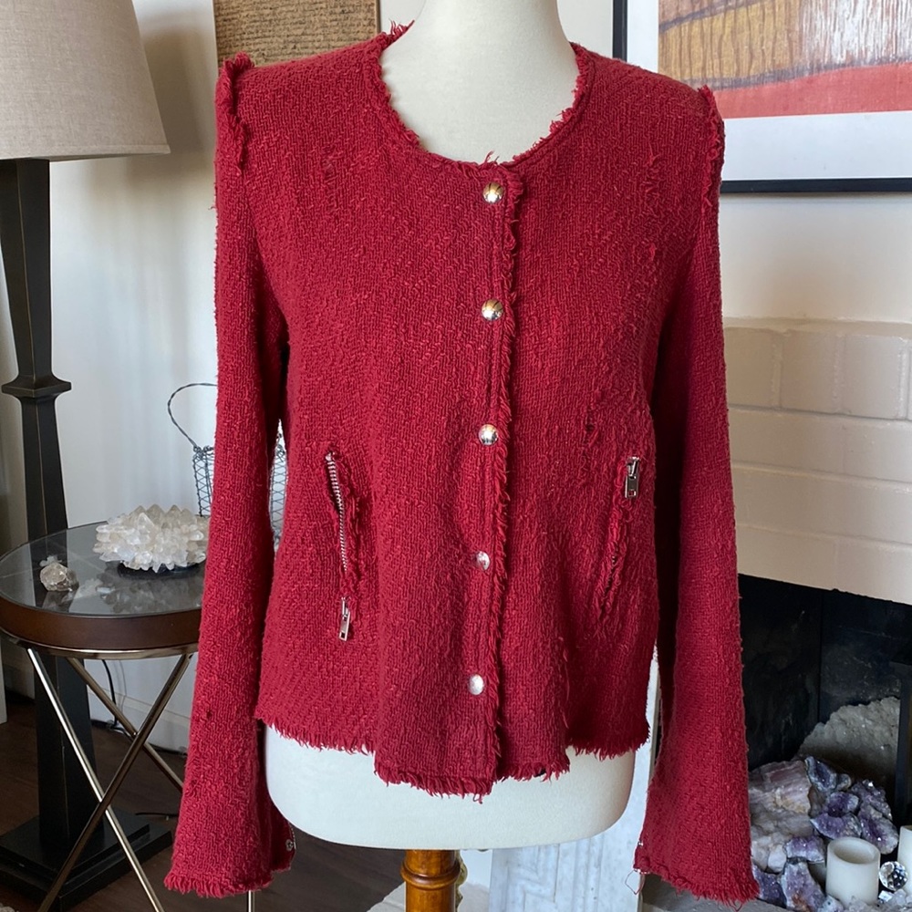 Agnette IRO Deconstructed Boucle Tweed Jacket 40/8/M